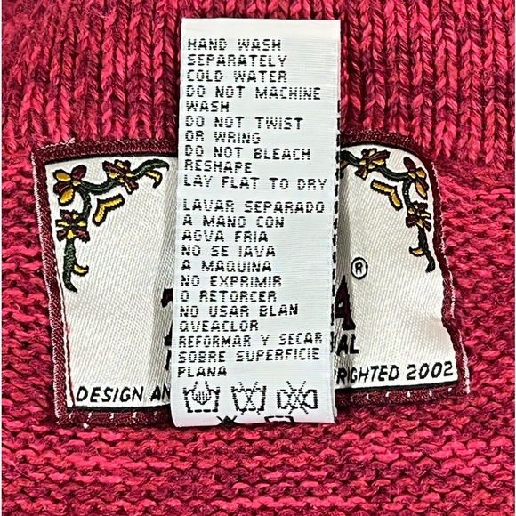 Tiara Fair Isle Knit Zip Cardigan Sweater XL - Vintage Y2K - Picture 8 of 10